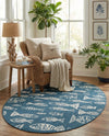 Seaside Haven Rugs Collection Area Rug -  Oceanview Oval Blue  lifestyle 33