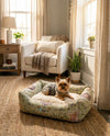 Luxury Pet Lounge Collection Pet Bed -  Pasture. Rectangle Multi  lifestyle 4