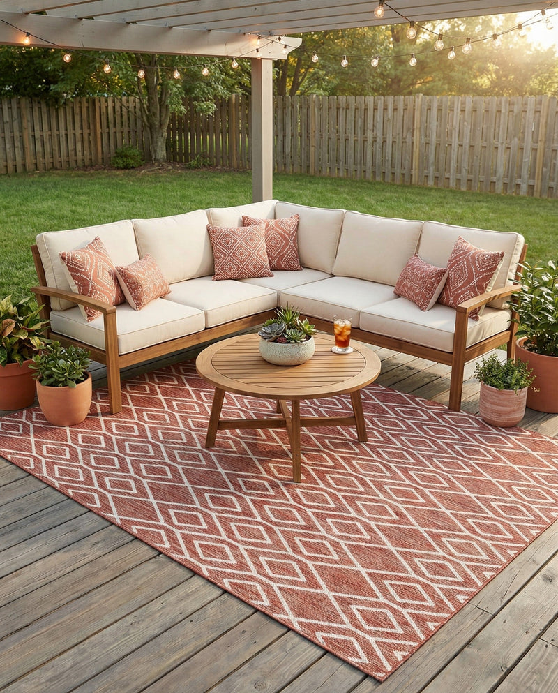 Urban Oasis Rugs Collection Area Rug -  Boulevard (Rust Red) Rectangle Rust Red  lifestyle 21