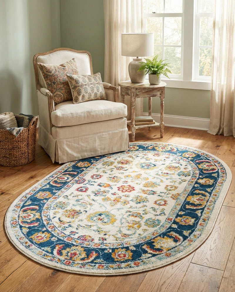 Adriana Terrace Collection Area Rug -  Positano (Multi) Oval Multi  lifestyle 33