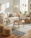 Mediterranean Lattice Collection Area Rug -  Casablanca (Ivory and Gray) Square Ivory and Gray  lifestyle 78