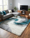 Cozy Haven Shag Collection Area Rug -  Oasis Rectangle Turquoise  lifestyle 13