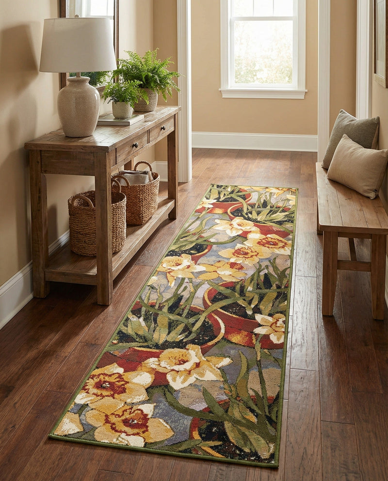 Seaside Blooms Collection Area Rug - Eden Runner Multi  lifestyle 55