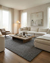 Woolen Sphere Collection Area Rug - Orbsburg (Gray) Square Gray  lifestyle 61