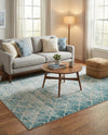 Metro Heights Collection Area Rug -  Midtown Rectangle Teal  lifestyle 4