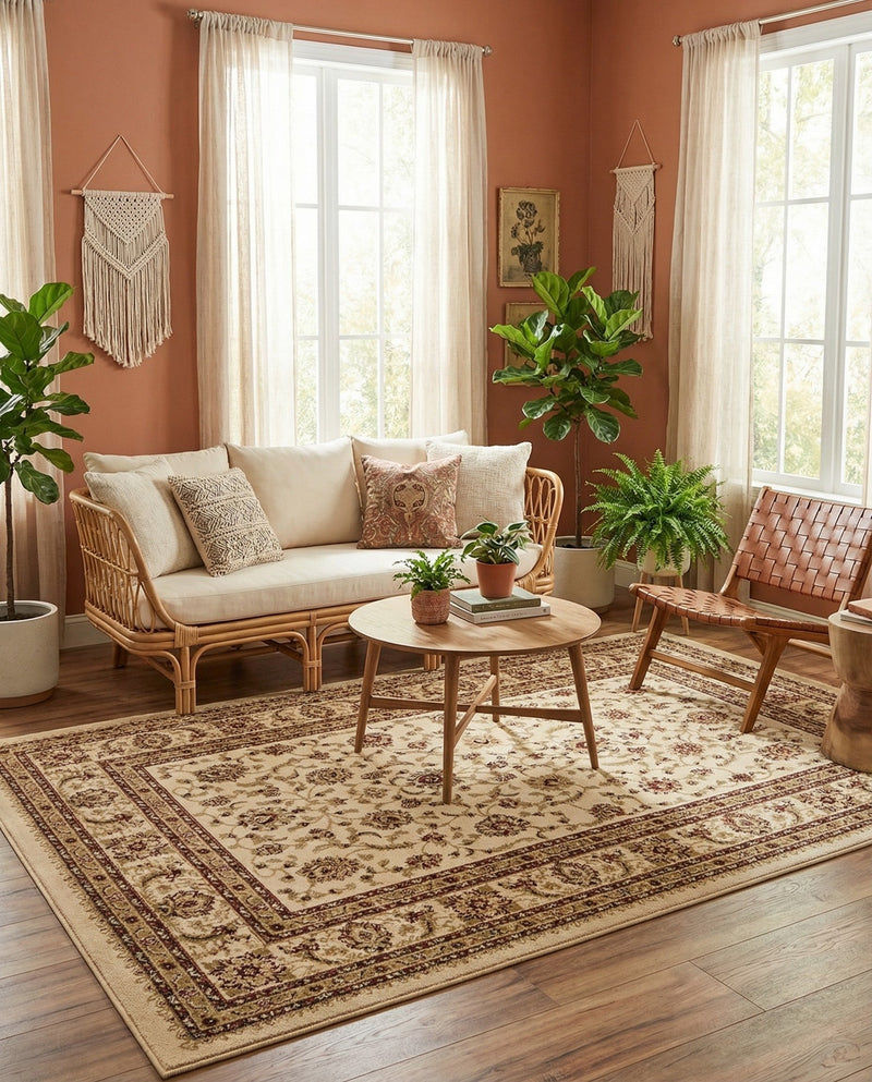 Jaipur Elegance Collection Area Rug -  Nahargarh (Cream) Rectangle Cream  lifestyle 12
