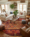 Safari Escape Rugs Collection Area Rug -  Kalahari Round Multi  lifestyle 49