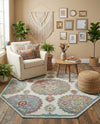 Arcadia Rugs Collection Area Rug -  Atlantis (Cream) Octagon Cream  lifestyle 43