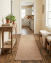 Highland Woven Jute Collection Area Rug - Glenmore (Light Brown) Runner Light Brown  lifestyle 34