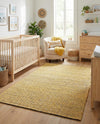 Coastal Haven Striped Jute Collection Area Rug - Marina Rectangle Yellow and Navy  lifestyle 35