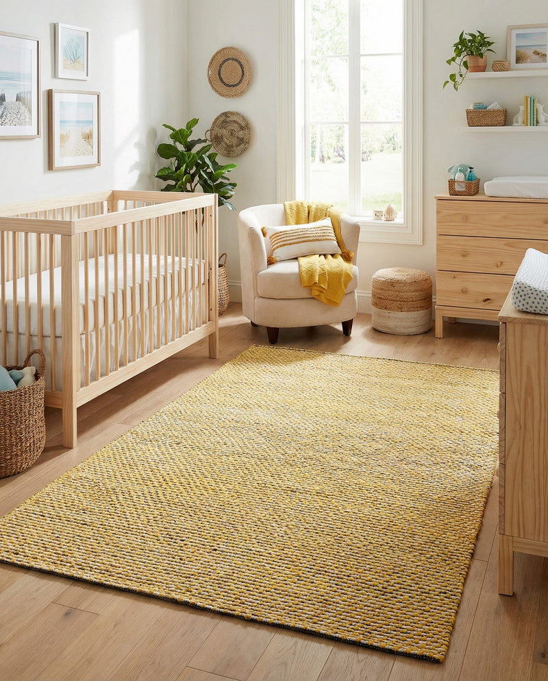 Coastal Haven Striped Jute Collection Area Rug - Marina Rectangle Yellow and Navy  lifestyle 35