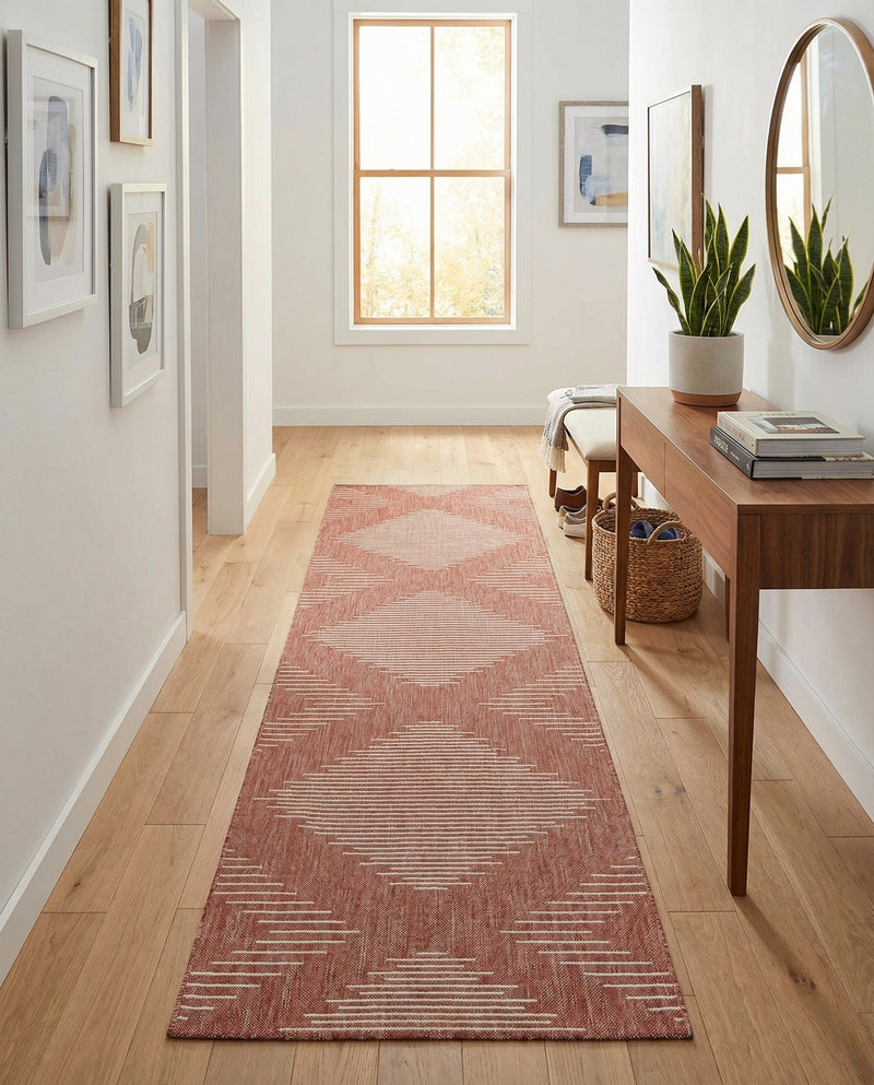 Urban Terrace Collection Area Rug -  Chelsea (Rust Red) Runner Rust Red  lifestyle 82
