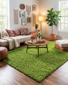 Plush Oasis Collection Area Rug - Serenity (Grass Green) Rectangle Grass Green  lifestyle 6