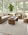 Seaside Serenity Collection Area Rug - Veranda (Light Gray) Rectangle Light Gray  lifestyle 17