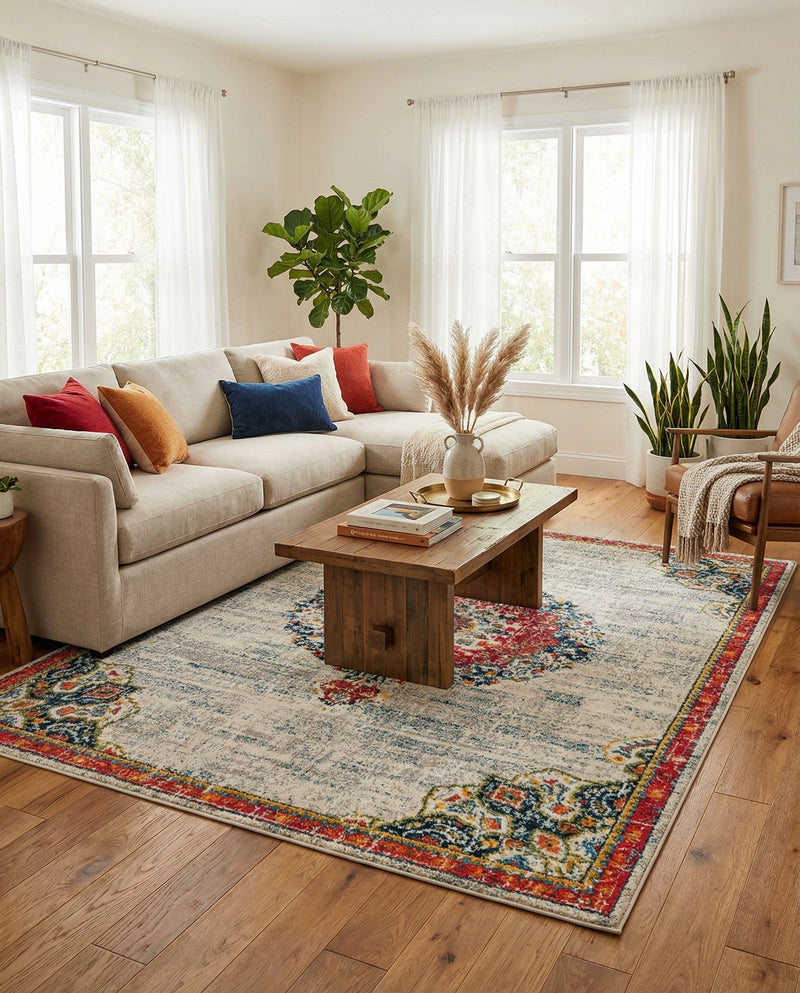 Brighton Terrace Collection Area Rug - Hove (Ivory) Rectangle Ivory  lifestyle 34
