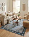 Heritage Elegance Collection Area Rug -  Winterthur (Blue Gray) Rectangle Blue Gray  lifestyle 9