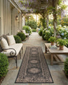 Patio Heritage Collection Area Rug -  Lafayette (Black) Runner Black  lifestyle 75