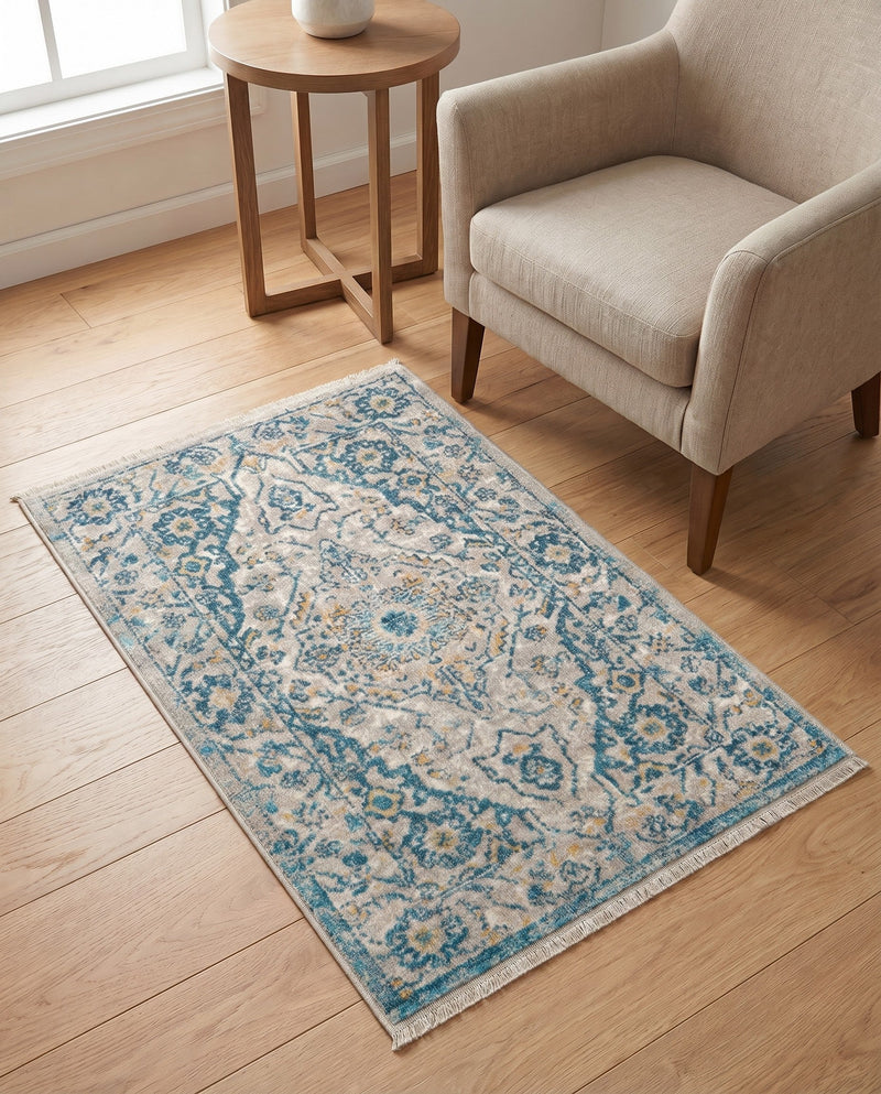 Seville Stripes Collection Area Rug - Cadiz (Light Gray) Rectangle Light Gray  lifestyle 32