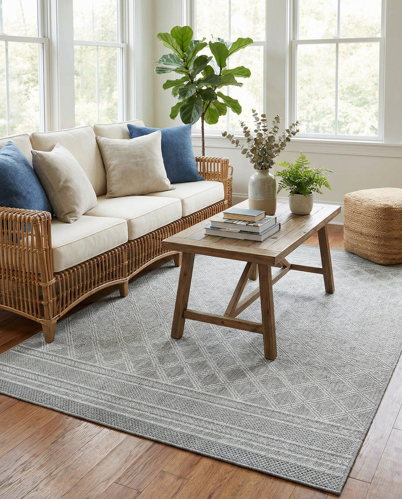Savannah Pergola Collection Area Rug - Savannah Rectangle Gray  lifestyle 30