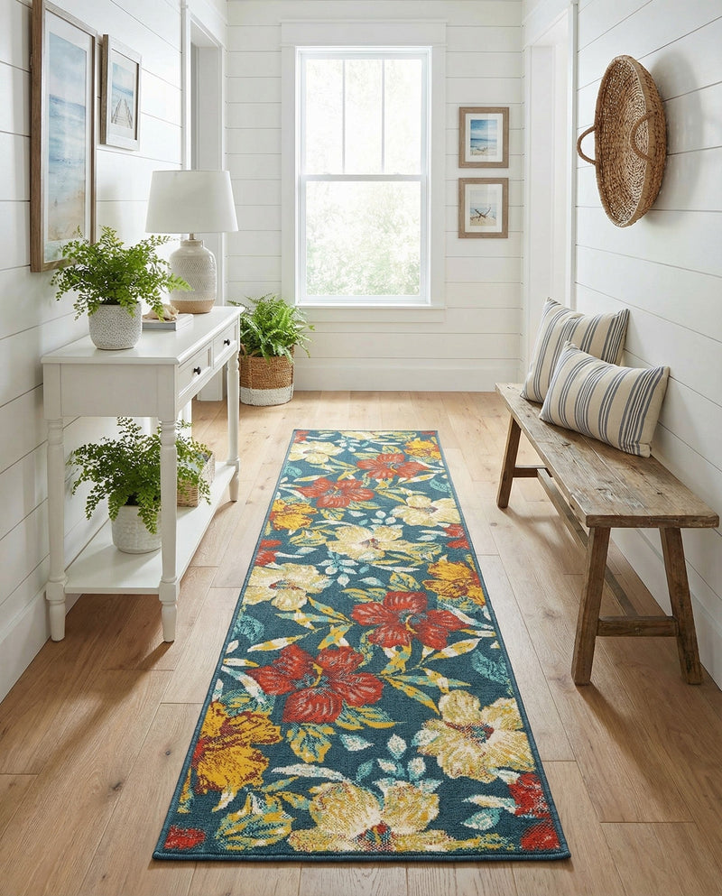 Seaside Haven Rugs Collection Area Rug -  Nautical Runner Multi  lifestyle 56