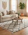 Cozy Cove Shag Collection Area Rug - Marina Rectangle Beige  lifestyle 12