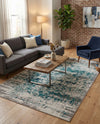 Copenhagen Comfort Collection Area Rug -  Odense Rectangle Blue  lifestyle 18