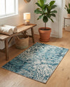 Serenity Sands Collection Area Rug -  Quietshore Rectangle Blue  lifestyle 14