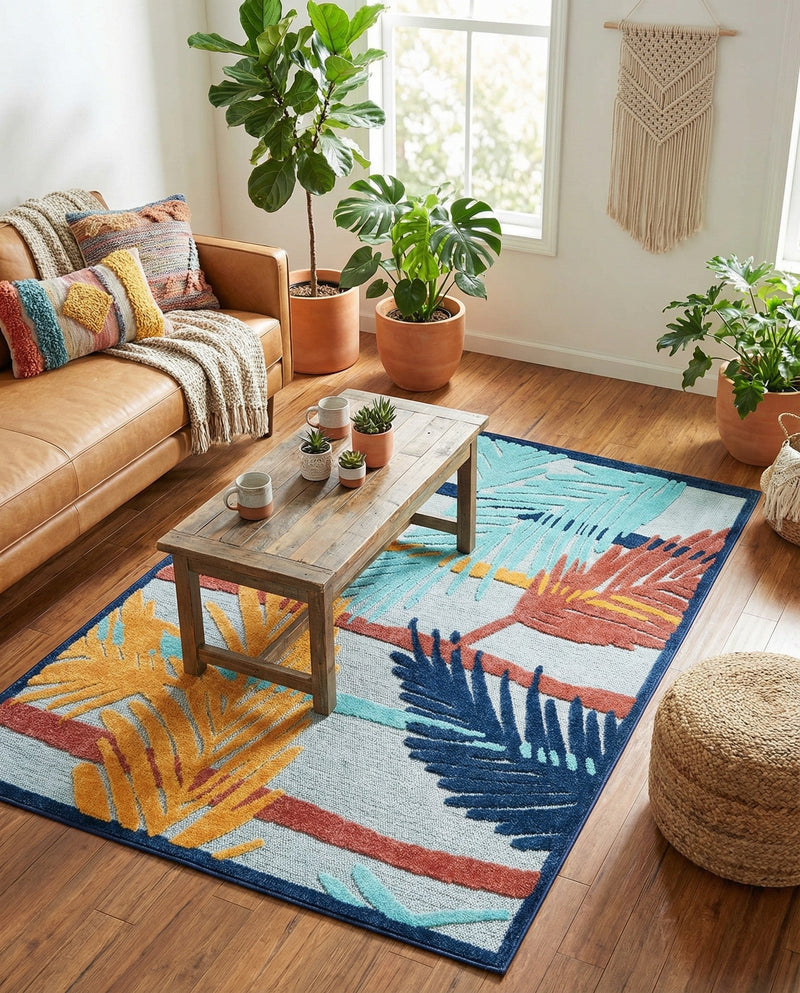 Caribbean Terrace Collection Area Rug - Antigua Rectangle Gray  lifestyle 33