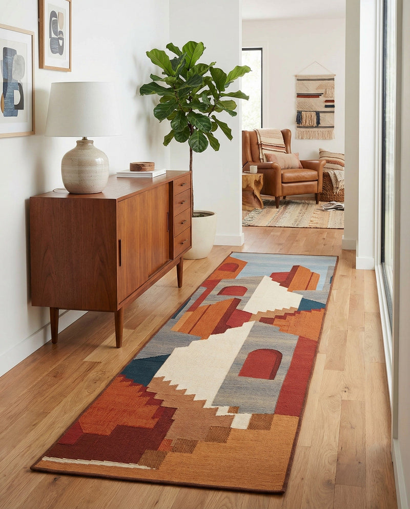 Urban Terrace Collection Area Rug -  Patio Runner Multi  lifestyle 60