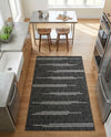 Urban Terrace Collection Area Rug -  Brooklyn Rectangle Black and White  lifestyle 15
