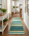 Terrace Fringe Collection Area Rug -  Veranda Runner Multi  lifestyle 52
