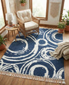 Sahara Chic Collection Area Rug -  Nubia Rectangle Blue  lifestyle 65