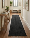 Woven Seaside Jute Collection Area Rug - Martha's Runner Black  lifestyle 55