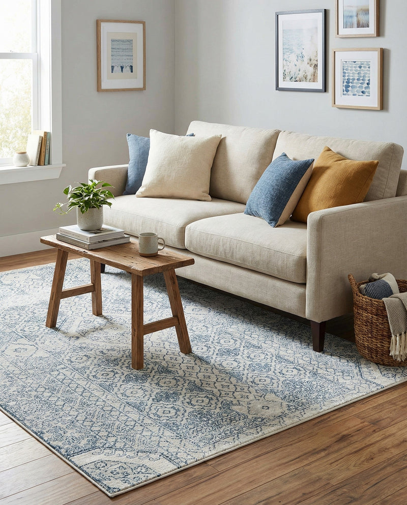 Coastal Haven Collection Area Rug -  Shoreline Rectangle Gray  lifestyle 7