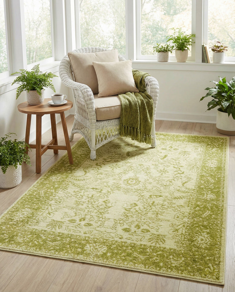 Horizon Collection Area Rug -  Apex (Light Green) Rectangle Light Green  lifestyle 27
