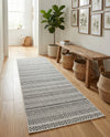 Seaside Stripes Collection Area Rug -  Boardwalk (Beige) Runner Beige  lifestyle 79