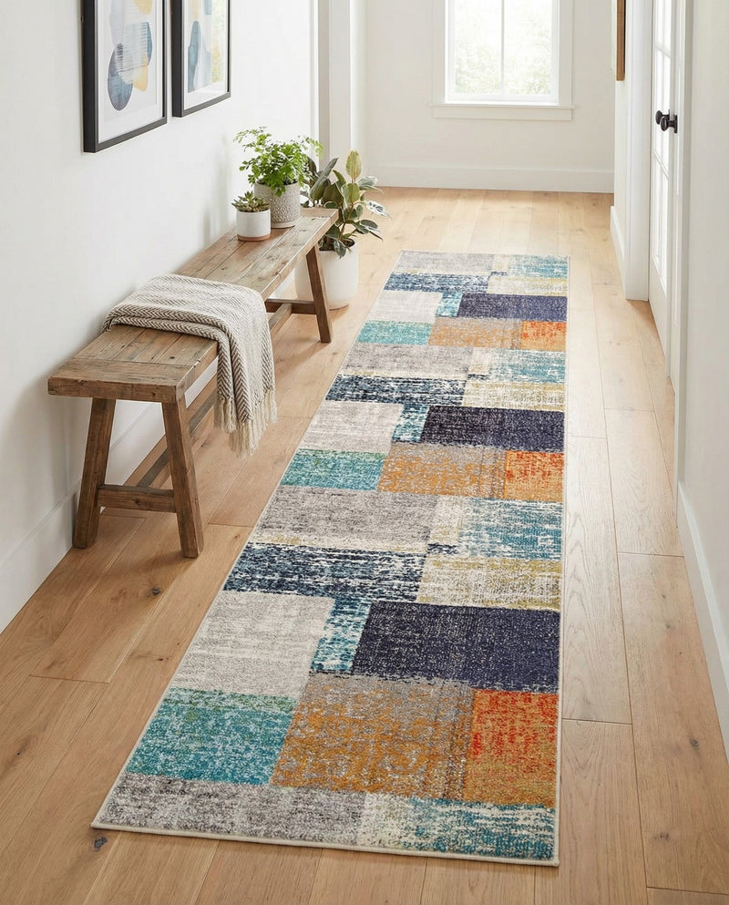 Colorburst Oasis Collection Area Rug - Palette Runner Multi  lifestyle 65