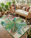 Seaside Blooms Collection Area Rug -  Fern Rectangle Multi  lifestyle 23
