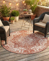 Urban Oasis Rugs Collection Area Rug -  Penthouse (Rust Red) Round Rust Red  lifestyle 60