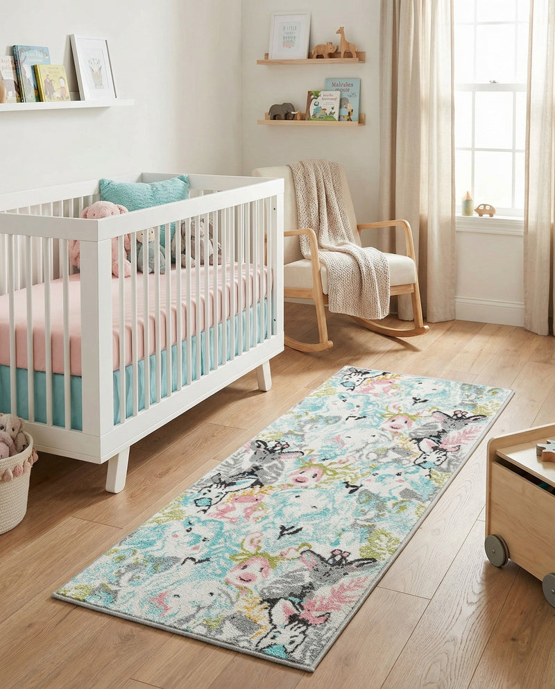 Wonder Tykes Collection Area Rug -  Splash Runner Multi  lifestyle 48