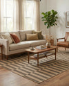Sahara Sands Collection Area Rug -  Akhetaten Rectangle Natural and Brown  lifestyle 4