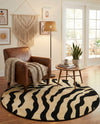 Savannah Sojourn Collection Area Rug -  Okavango Round Ivory  lifestyle 37