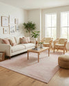 Seychelles Stripes Collection Area Rug - Mahe (Pink) Rectangle Pink  lifestyle 10