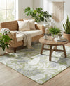 Seaside Blooms Collection Area Rug -  Serene Rectangle Green  lifestyle 16