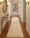 Hollywood Luxe Collection Area Rug - Sunset (White Gold) Runner White Gold  lifestyle 58