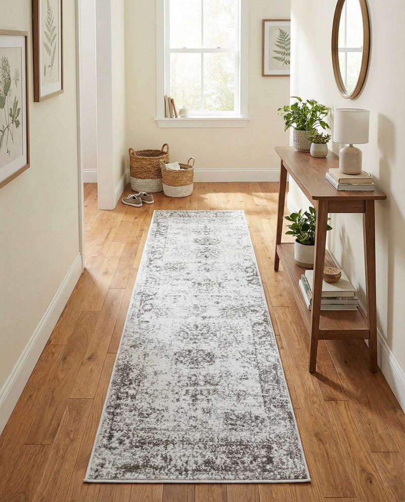 Riviera Elegance Collection Area Rug - Antibes (Gray) Runner Gray  lifestyle 67