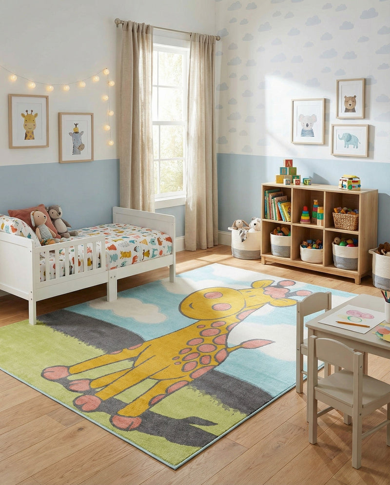 Wonder Tykes Collection Area Rug -  Frolic Rectangle Blue  lifestyle 8