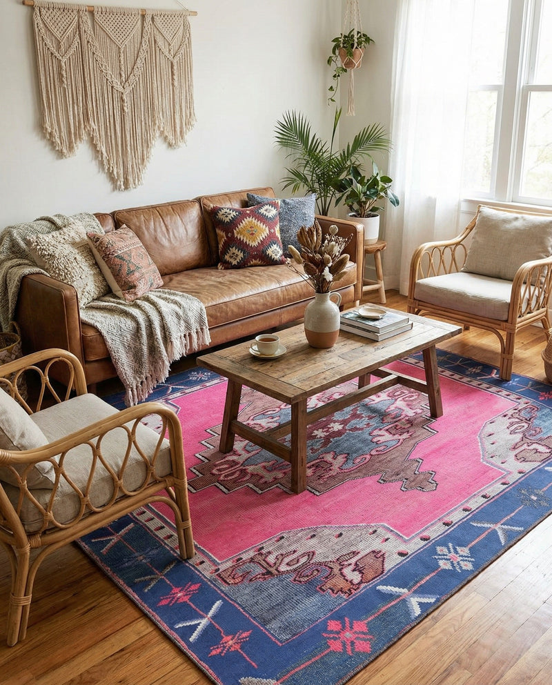 Heritage Elegance Collection Area Rug -  Winterthur (Fuchsia) Square Fuchsia  lifestyle 79