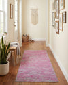 Sahara Essence Collection Area Rug - Oasis (Pink) Runner Pink  lifestyle 54