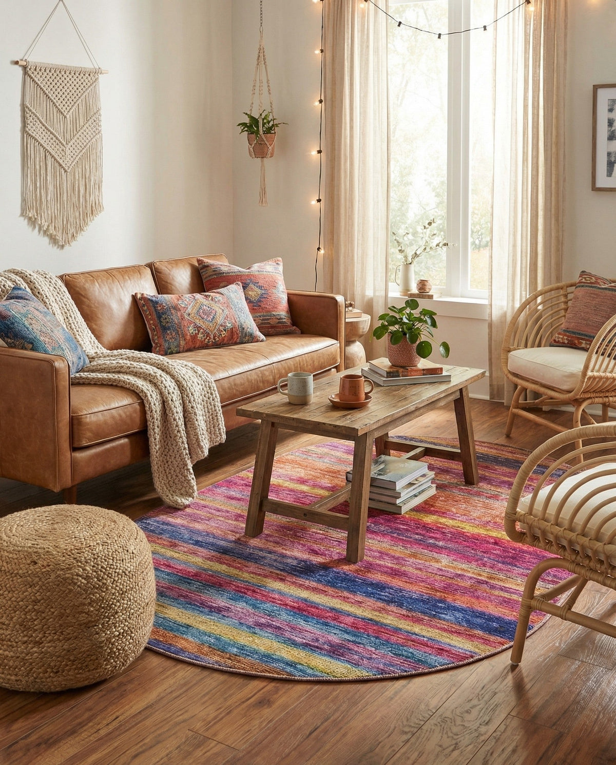 Sahara Essence Collection Area Rug - Oasis (Multi) Oval Multi  lifestyle 83